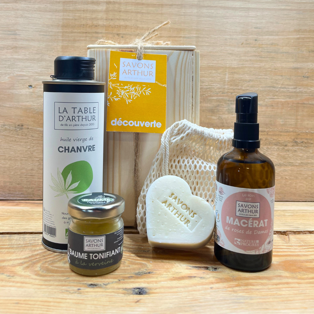 Coffret cadeau découvere Savons Arthur artisanal Noël