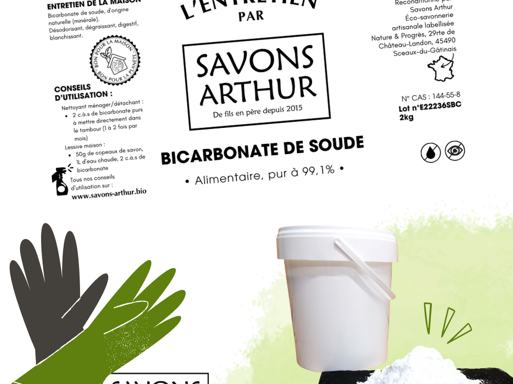 Étiquette bicarbonate alimentaire Savons Arthur