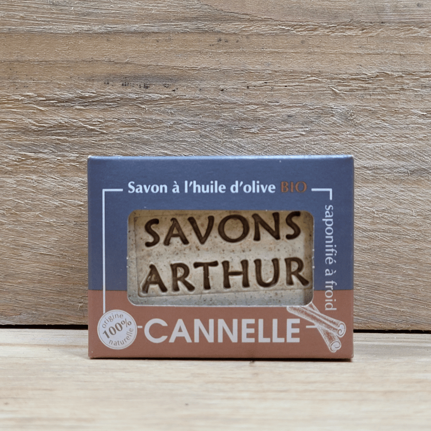 Savon et shampoing solide à froid à la cannelle bio. Peaux mixtes, matures et grasses.
