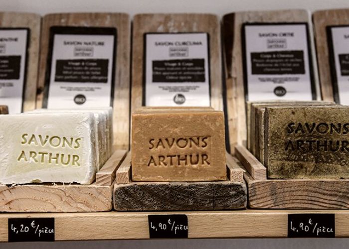 Présentation savons boutique bio
